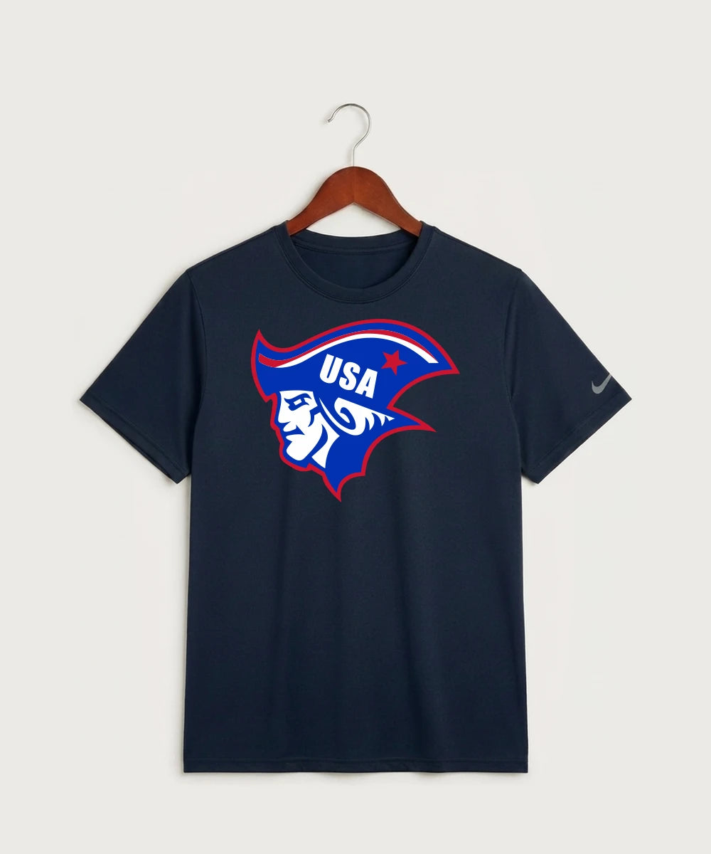 Upsala High School Football (Boys) - College Navy Nike Swoosh Sleeve rLegend Tee NKDX8730