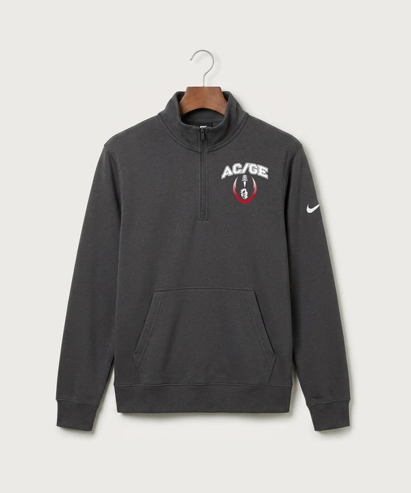 Alden-Conger-Glenville Emmons High School Football (Boys) - Anthracite Nike Club Fleece Sleeve Swoosh 1/2-Zip NKDX6718