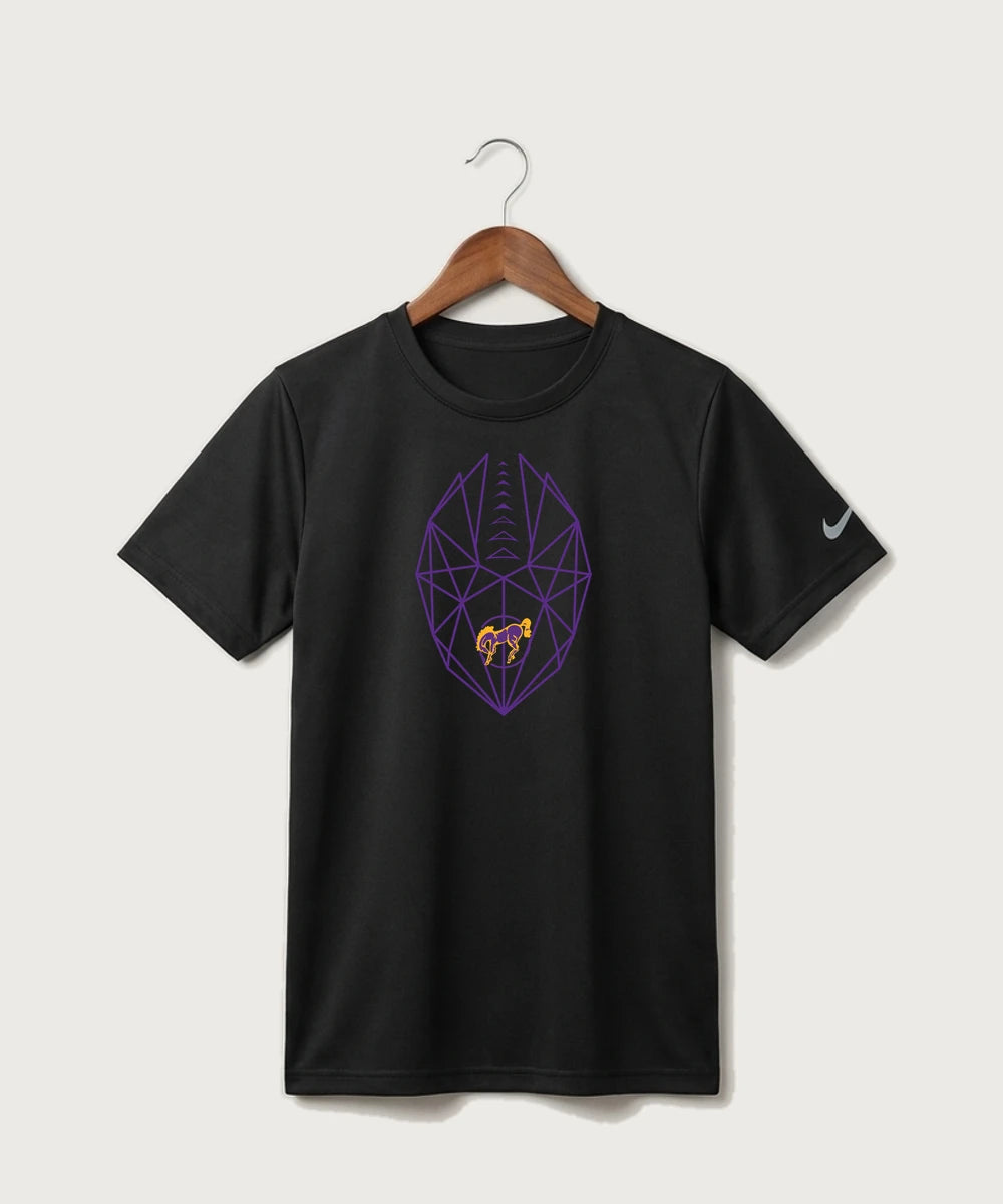 International Falls High School Football (Boys) - Black Nike Youth Swoosh Sleeve rLegend Tee NKDX8787