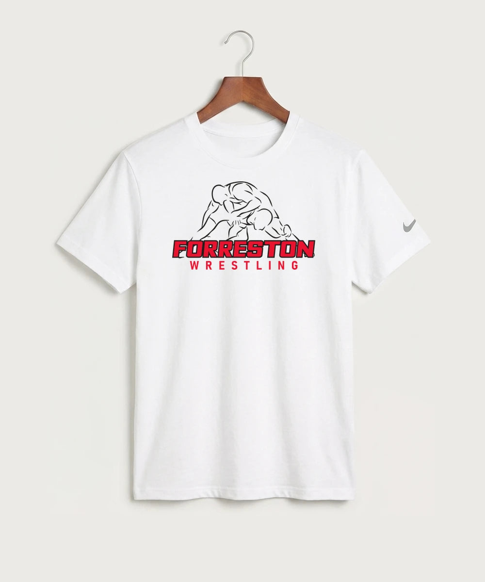 Forreston Wrestling - White Nike Swoosh Sleeve rLegend Tee NKDX8730