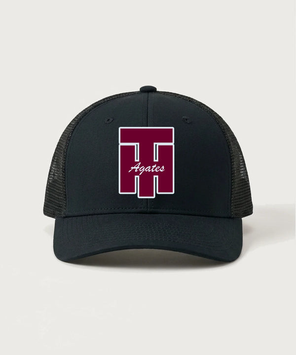 Two Harbors High School Football (Boys) - Black/ Black Sport-Tek Club Trucker Cap STC46