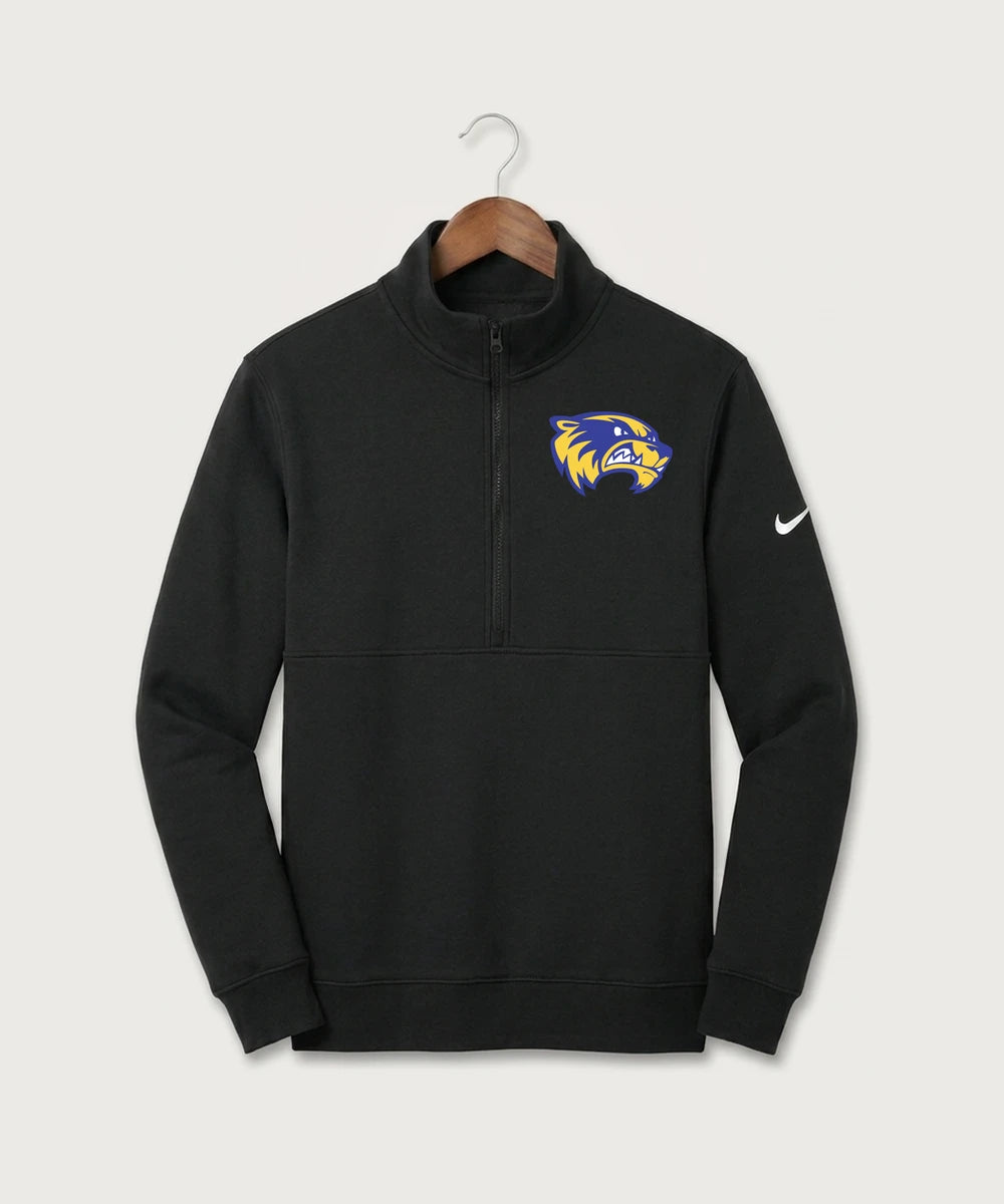 Wadena Deer Creek High School Football (Boys) - Black Nike Club Fleece Sleeve Swoosh 1/2-Zip NKDX6718