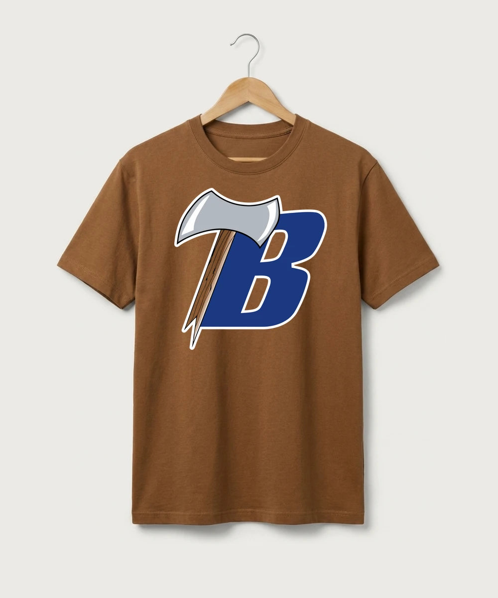 Bemidji High School Football (Boys) - Duck Brown Port & Co Core Cotton Tee. PC54