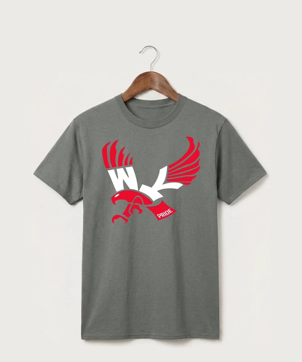 Wabasha Kellogg High School Volleyball (Girls) - Medium Grey Port & Co Core Cotton Tee. PC54