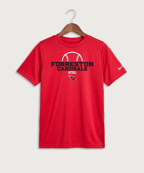 Forreston Softball - University Red Nike Youth Swoosh Sleeve rLegend Tee NKDX8787