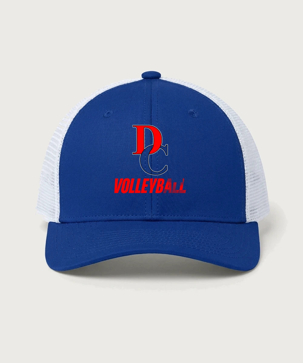 Davenport Central High School Volleyball (Girls) - True Royal/ White Sport-Tek Club Trucker Cap STC46