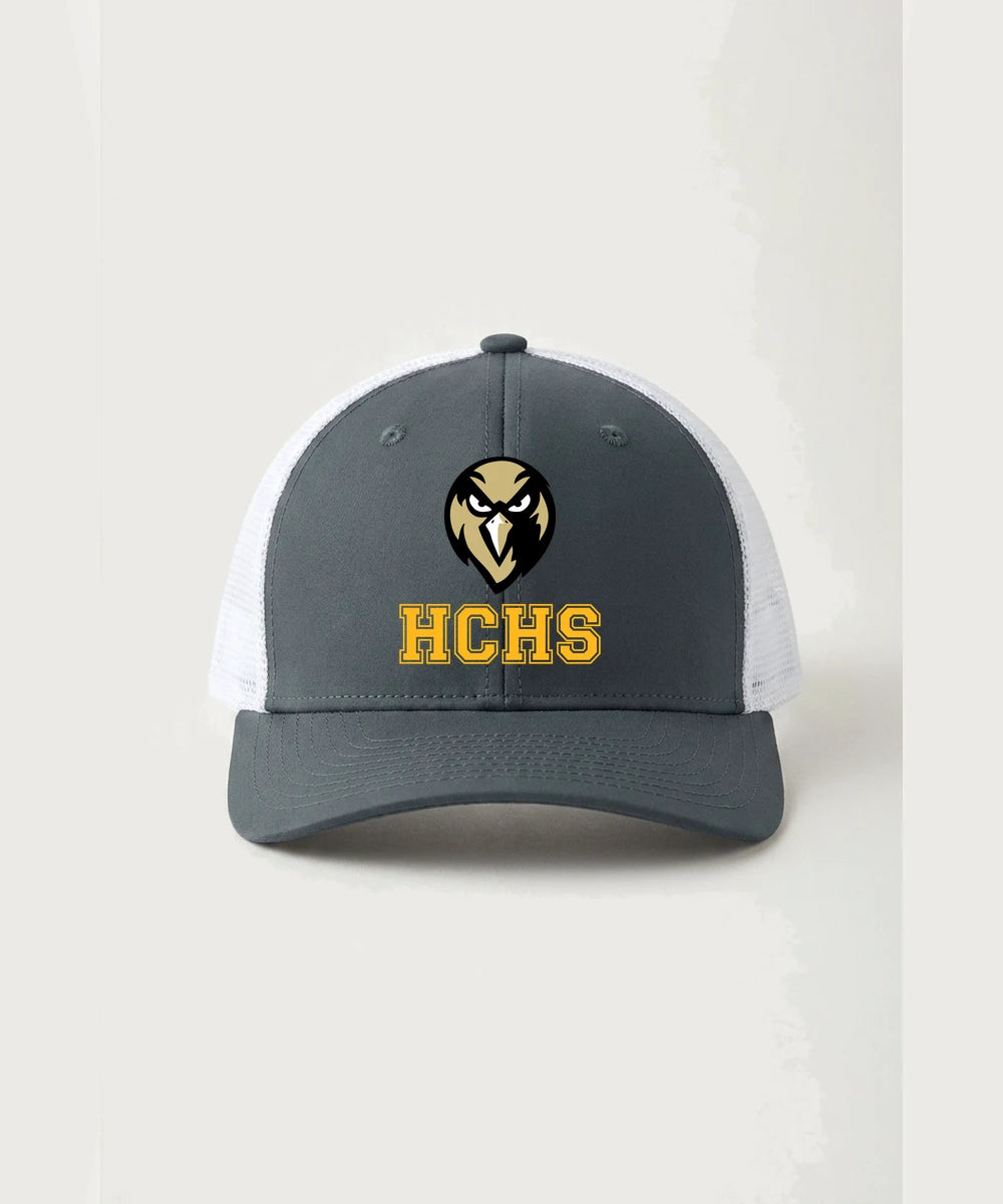 Hudson Catholic High School Soccer Team Store - Iron Grey/ White Sport-Tek Club Trucker Cap STC46