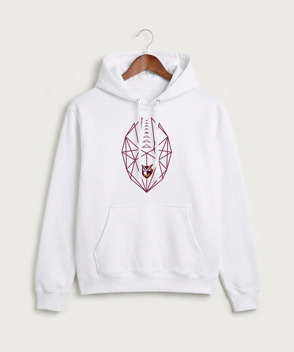 Hancock High School Football (Boys) - White Port & Co Core Fleece Pullover Hooded Sweatshirt. PC78H