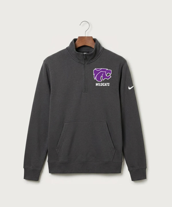 Axtell High School Basketball (Girls) Team Store - Anthracite Nike Club Fleece Sleeve Swoosh 1/2-Zip NKDX6718