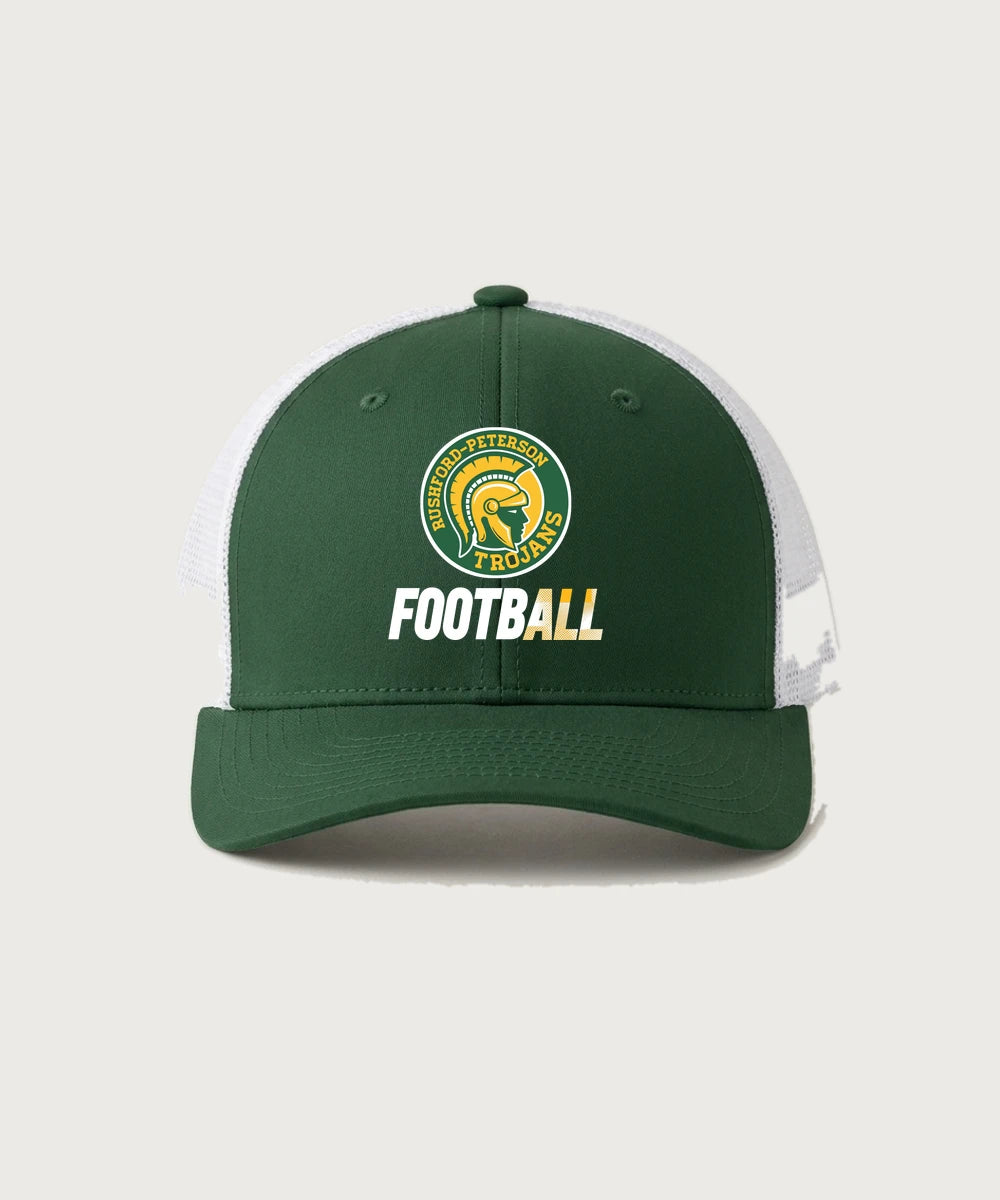Rushford Peterson High School Football (Boys) - Forest Green/ White Sport-Tek Club Trucker Cap STC46
