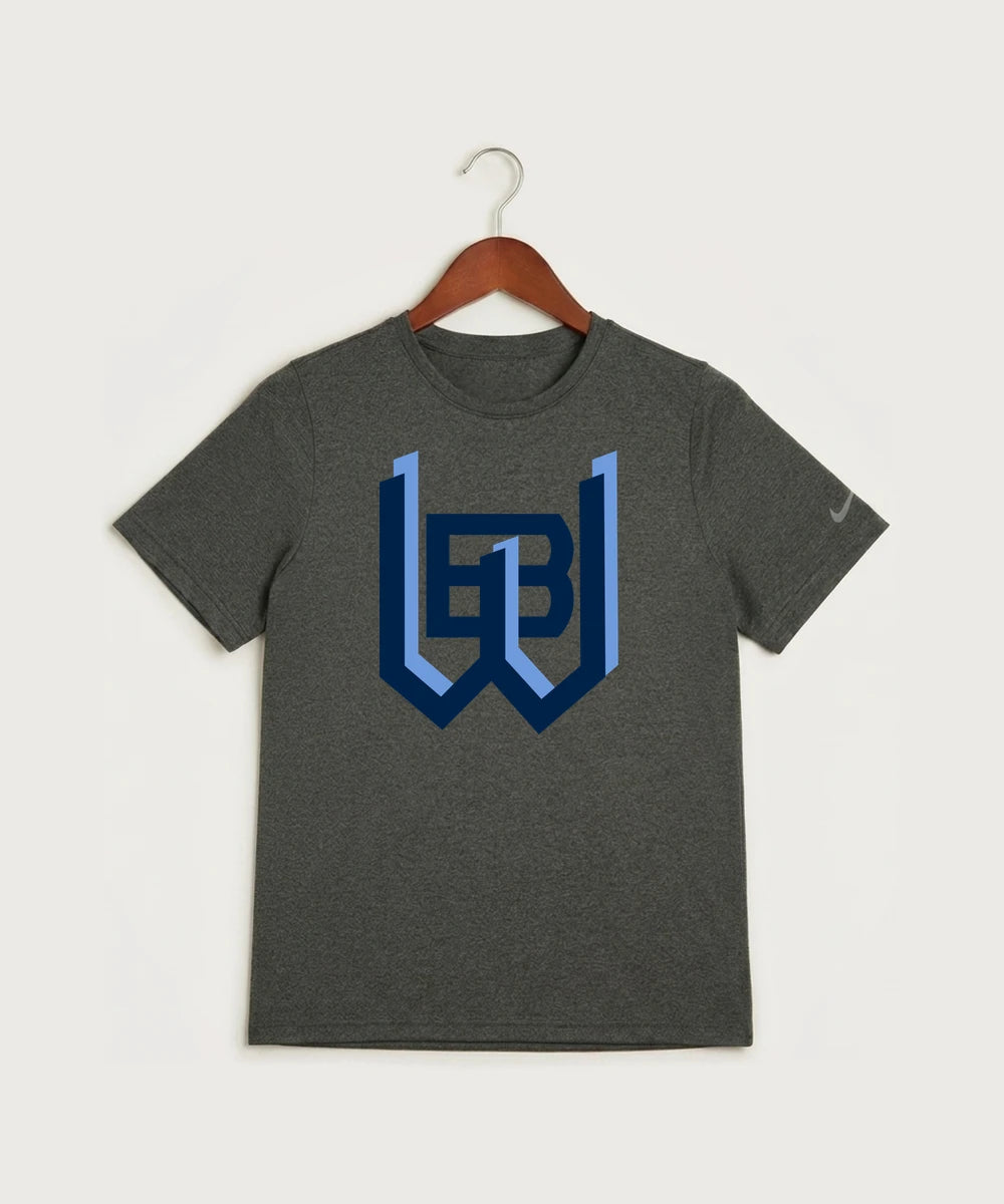 West Bend West High School Football - Dark Smoke Heather Nike Youth Swoosh Sleeve rLegend Tee NKDX8787
