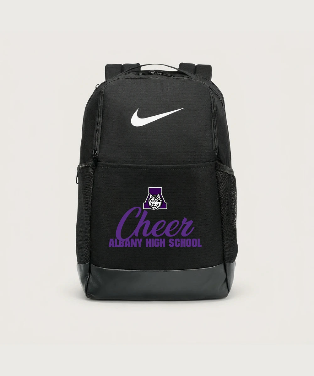 Albany High School Cheerleading - Black Nike Brasilia Medium Backpack NKDH7709