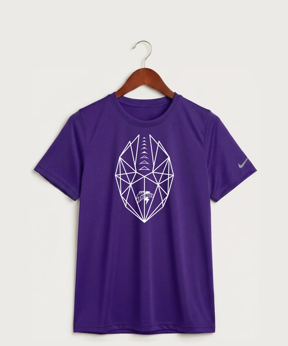 Polk County West Football (Boys) - Court Purple Nike Youth Swoosh Sleeve rLegend Tee NKDX8787