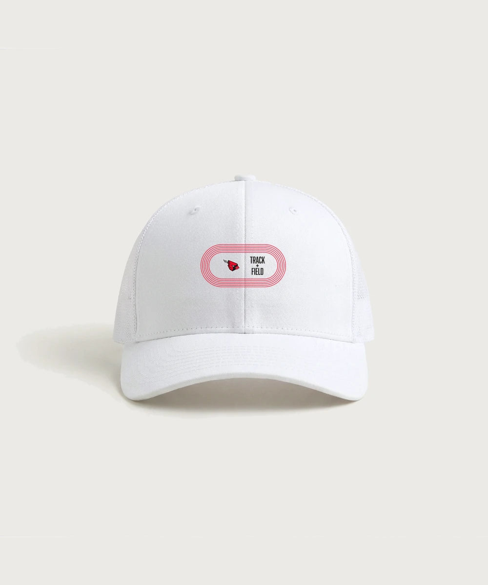 GF E2E Test 02 Track and Field - White/ White Sport-Tek Club Trucker Cap STC46