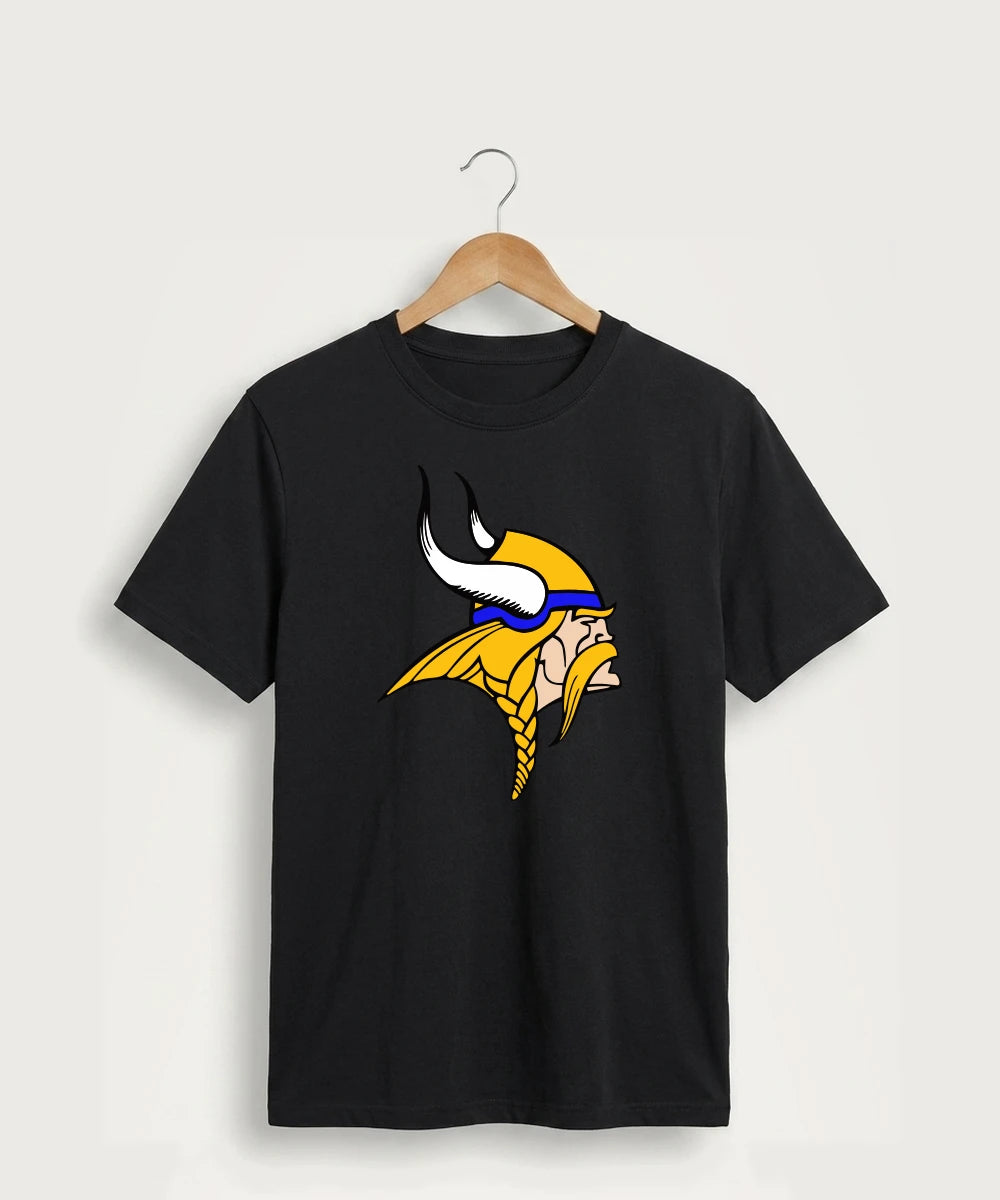 Hayfield High School Volleyball (Girls) - Jet Black Port & Co Core Cotton Tee. PC54