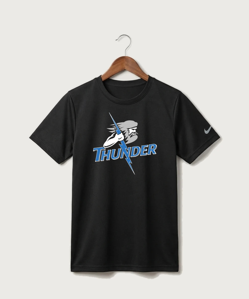 Long Prairie Grey Eagle High School Football (Boys) - Black Nike Youth Swoosh Sleeve rLegend Tee NKDX8787
