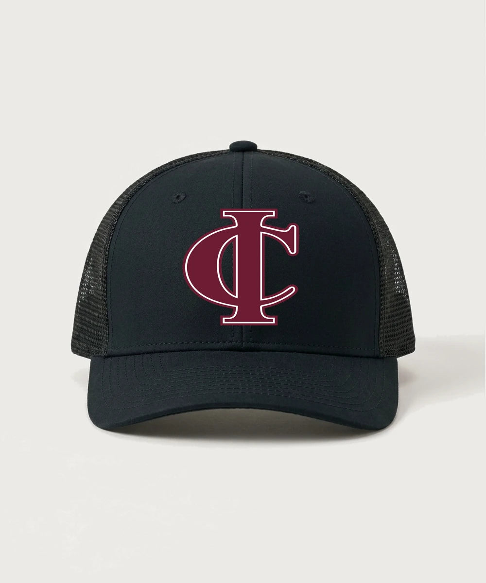 Crosby Ironton High School Football (Boys) - Black/ Black Sport-Tek Club Trucker Cap STC46