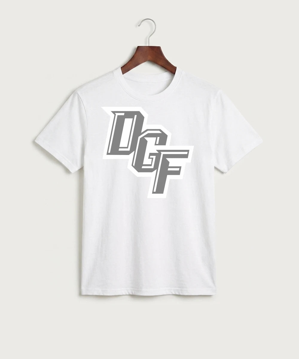 DGF High School Football (Boys) - White Port & Co Core Cotton Tee. PC54
