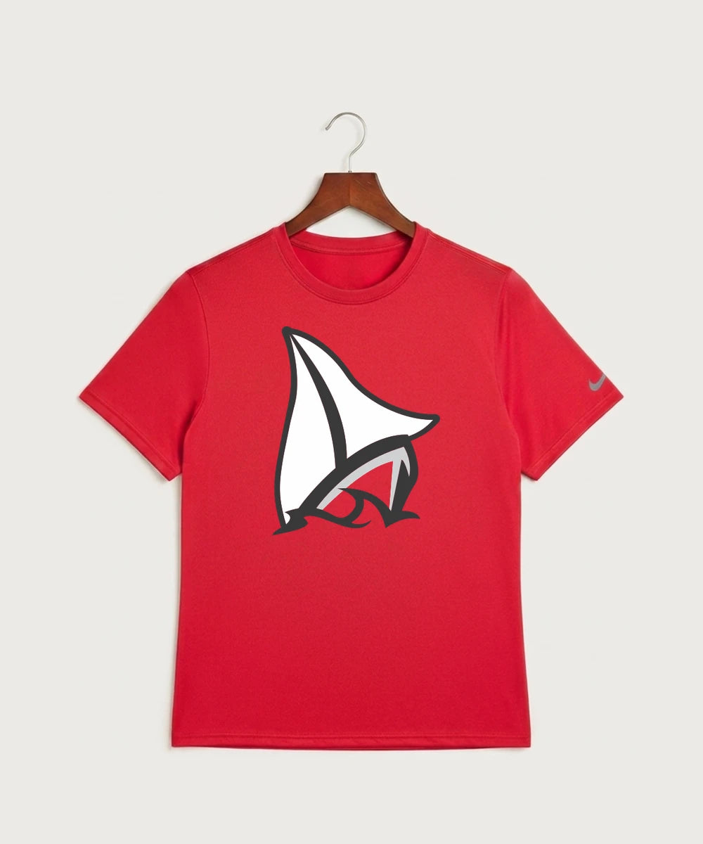 Detroit Lakes Community High School Football (Boys) - University Red Nike Swoosh Sleeve rLegend Tee NKDX8730