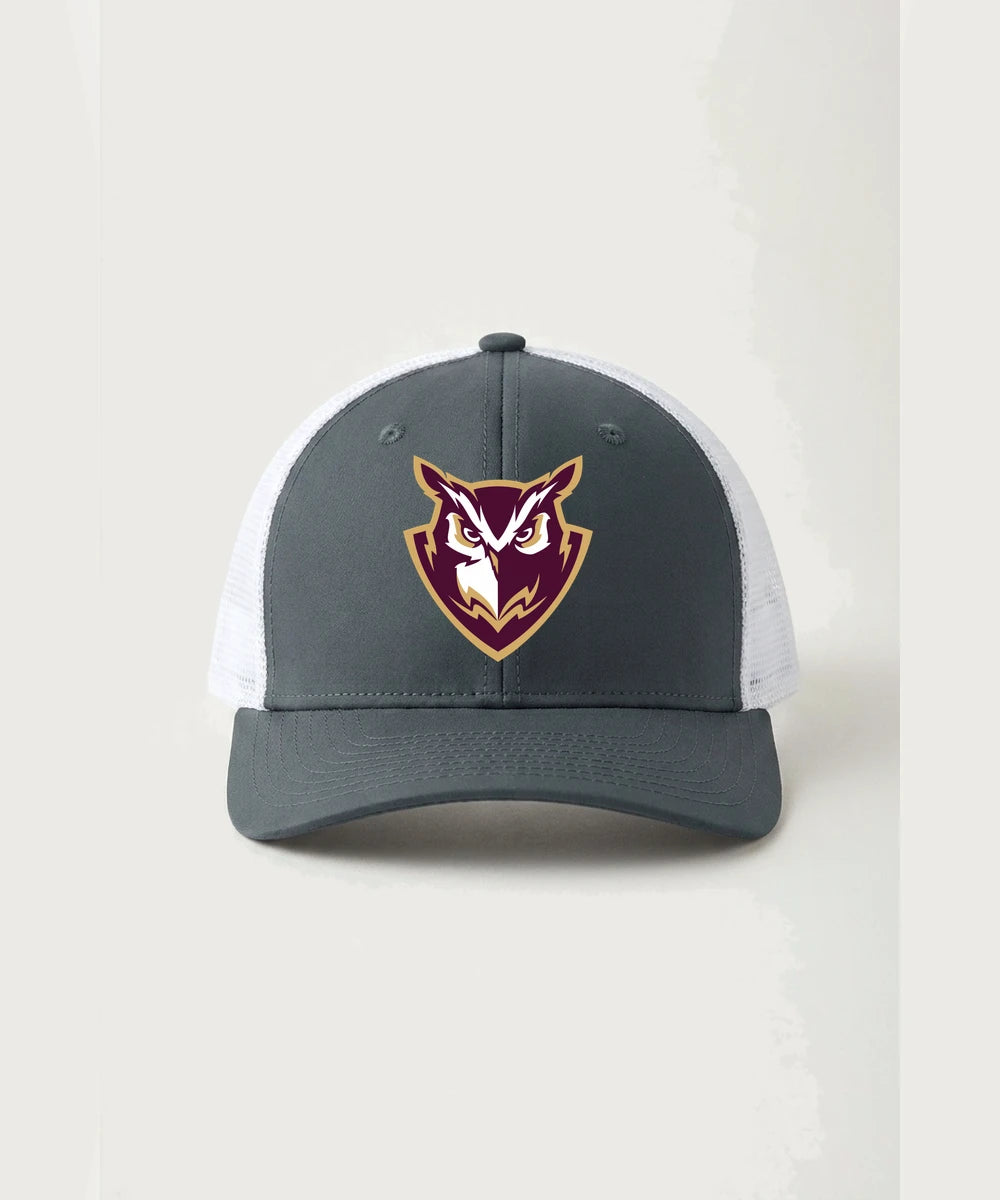 Hancock High School Football (Boys) - Iron Grey/ White Sport-Tek Club Trucker Cap STC46
