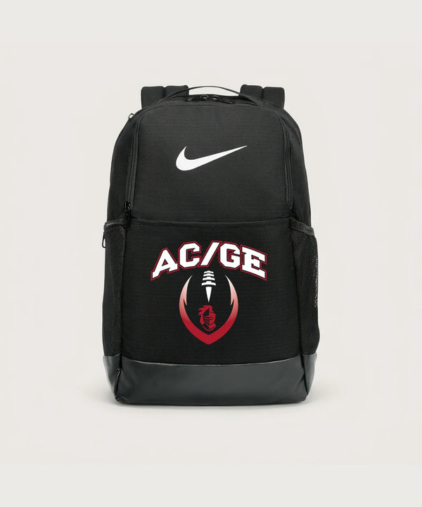Alden-Conger-Glenville Emmons High School Football (Boys) - Black Nike Brasilia Medium Backpack NKDH7709