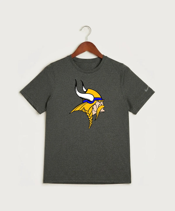 Hayfield High School Volleyball (Girls) - Dark Smoke Heather Nike Youth Swoosh Sleeve rLegend Tee NKDX8787