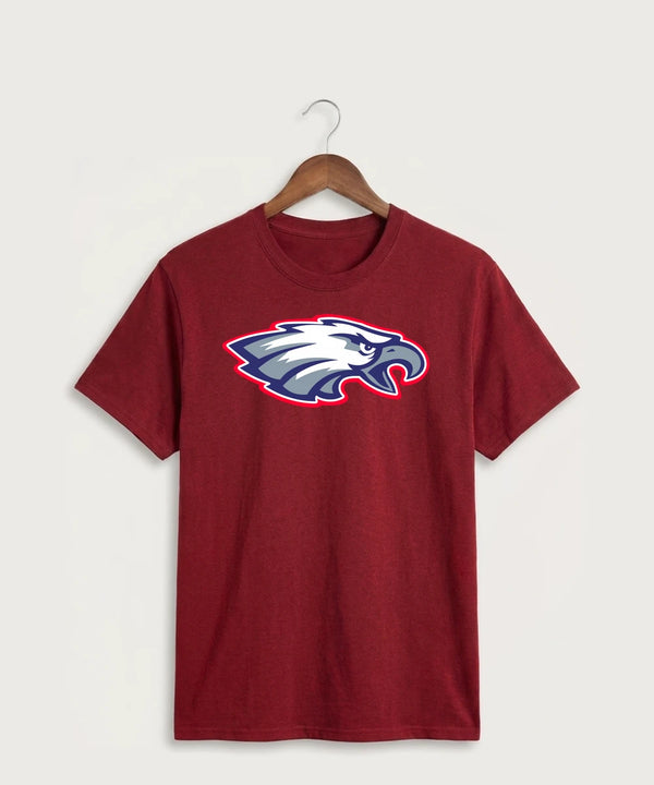 Pequot Lakes High School Football (Boys) - Cardinal Port & Co Core Cotton Tee. PC54