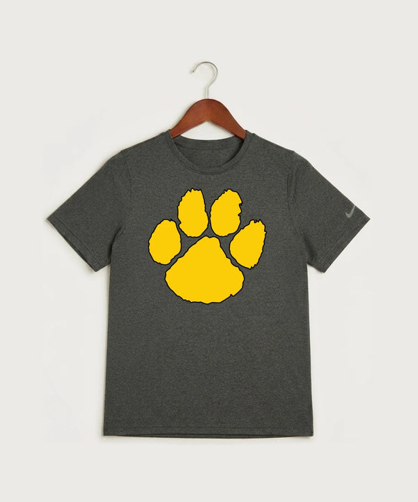 Plainview Elgin Millville H S Volleyball (Girls) - Dark Smoke Heather Nike Youth Swoosh Sleeve rLegend Tee NKDX8787