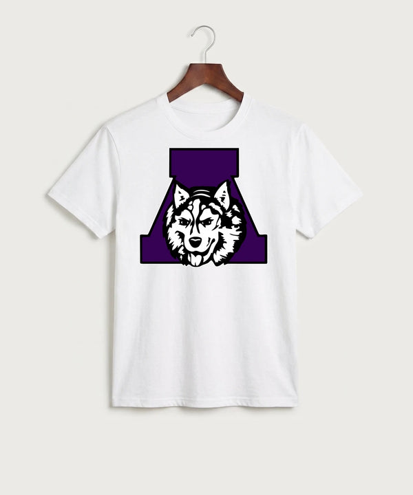 Albany High School Football (Boys) - White Port & Co Core Cotton Tee. PC54