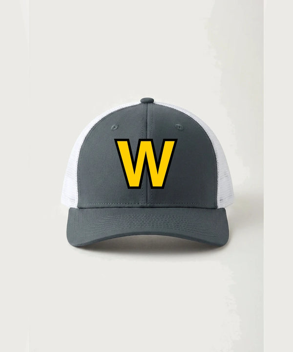 Warroad High School Football (Boys) - Iron Grey/ White Sport-Tek Club Trucker Cap STC46