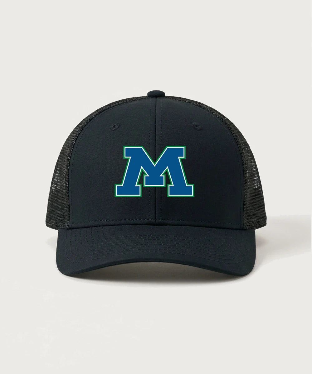 Minnewaska Area High School Football (Boys) - Black/ Black Sport-Tek Club Trucker Cap STC46