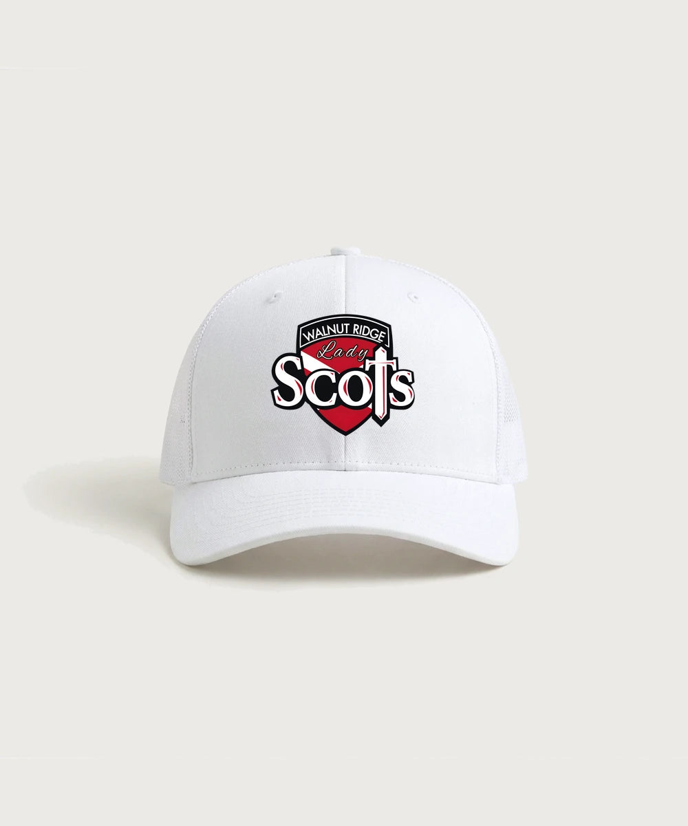 Walnut Ridge High School Basketball Team Store - White/ White Sport-Tek Club Trucker Cap STC46