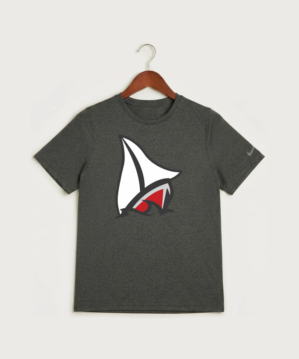 Detroit Lakes Community High School Football (Boys) - Dark Smoke Heather Nike Youth Swoosh Sleeve rLegend Tee NKDX8787