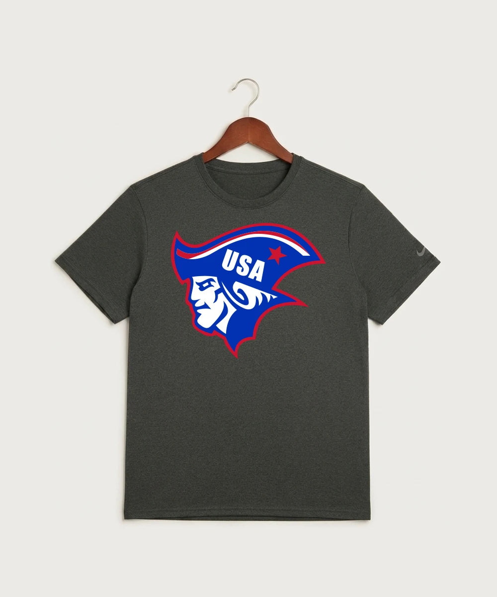 Upsala High School Football (Boys) - Dark Smoke Heather Nike Swoosh Sleeve rLegend Tee NKDX8730