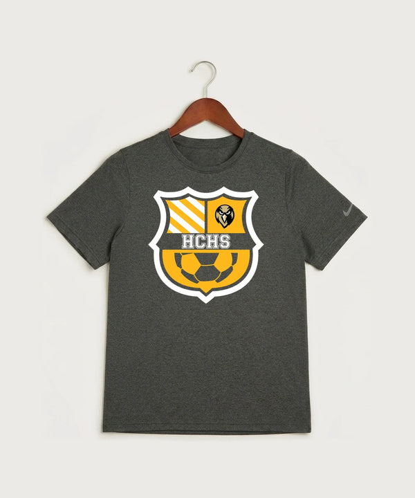 Hudson Catholic High School Soccer Team Store - Dark Smoke Heather Nike Youth Swoosh Sleeve rLegend Tee NKDX8787