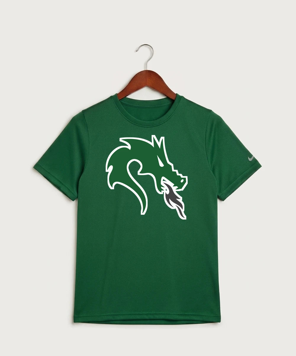 Pine City High School Football (Boys) - Gorge Green Nike Youth Swoosh Sleeve rLegend Tee NKDX8787