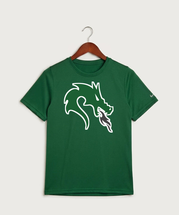 Pine City High School Football (Boys) - Gorge Green Nike Youth Swoosh Sleeve rLegend Tee NKDX8787