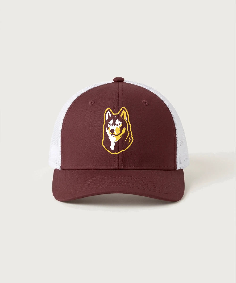 Pillager High School Football (Boys) - Maroon/ White Sport-Tek Club Trucker Cap STC46