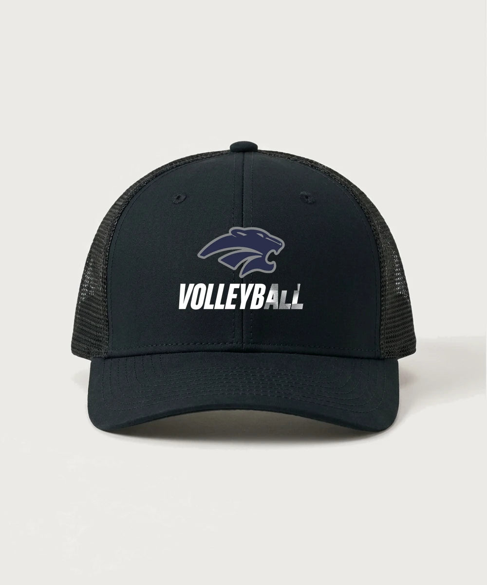 Zumbrota Mazeppa High School Volleyball (Girls) - Black/ Black Sport-Tek Club Trucker Cap STC46
