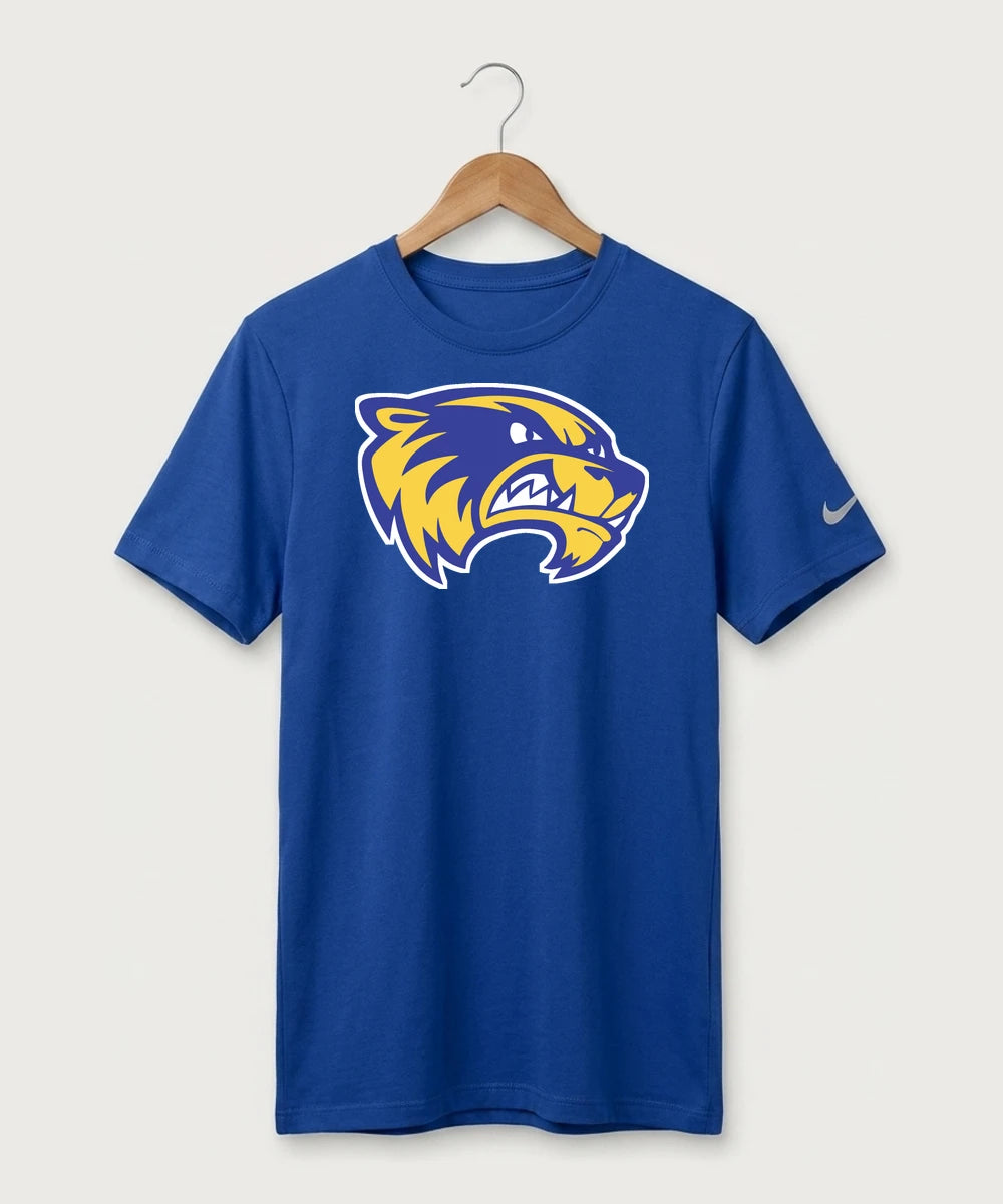 Wadena Deer Creek High School Football (Boys) - Game Royal Nike Swoosh Sleeve rLegend Tee NKDX8730