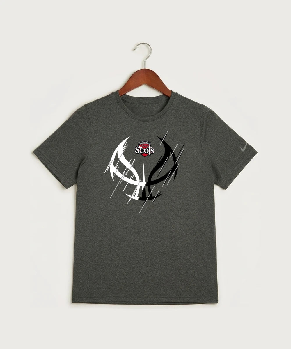 Walnut Ridge High School Basketball Team Store - Dark Smoke Heather Nike Youth Swoosh Sleeve rLegend Tee NKDX8787