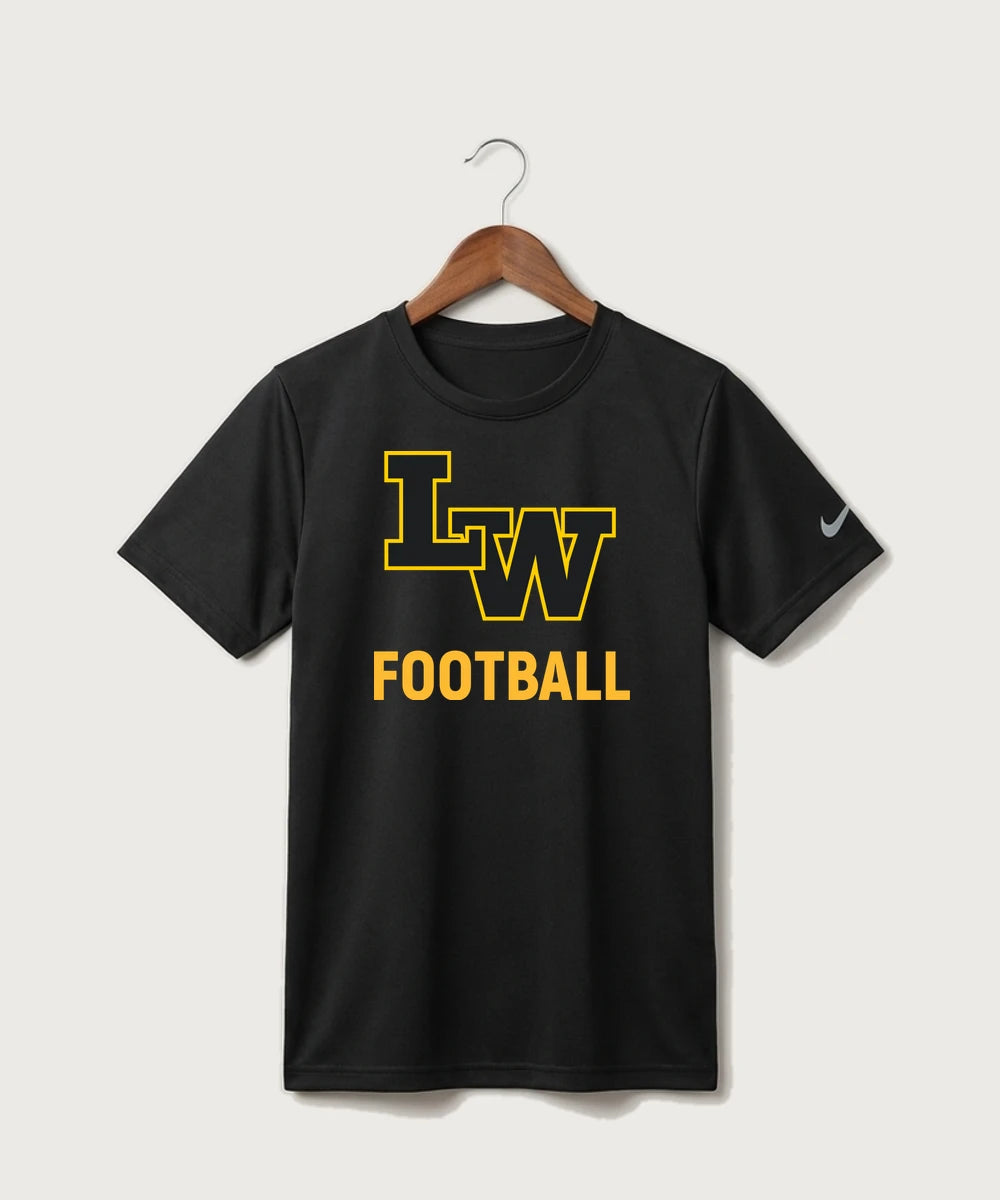 Le-Win Football - Black Nike Youth Swoosh Sleeve rLegend Tee NKDX8787