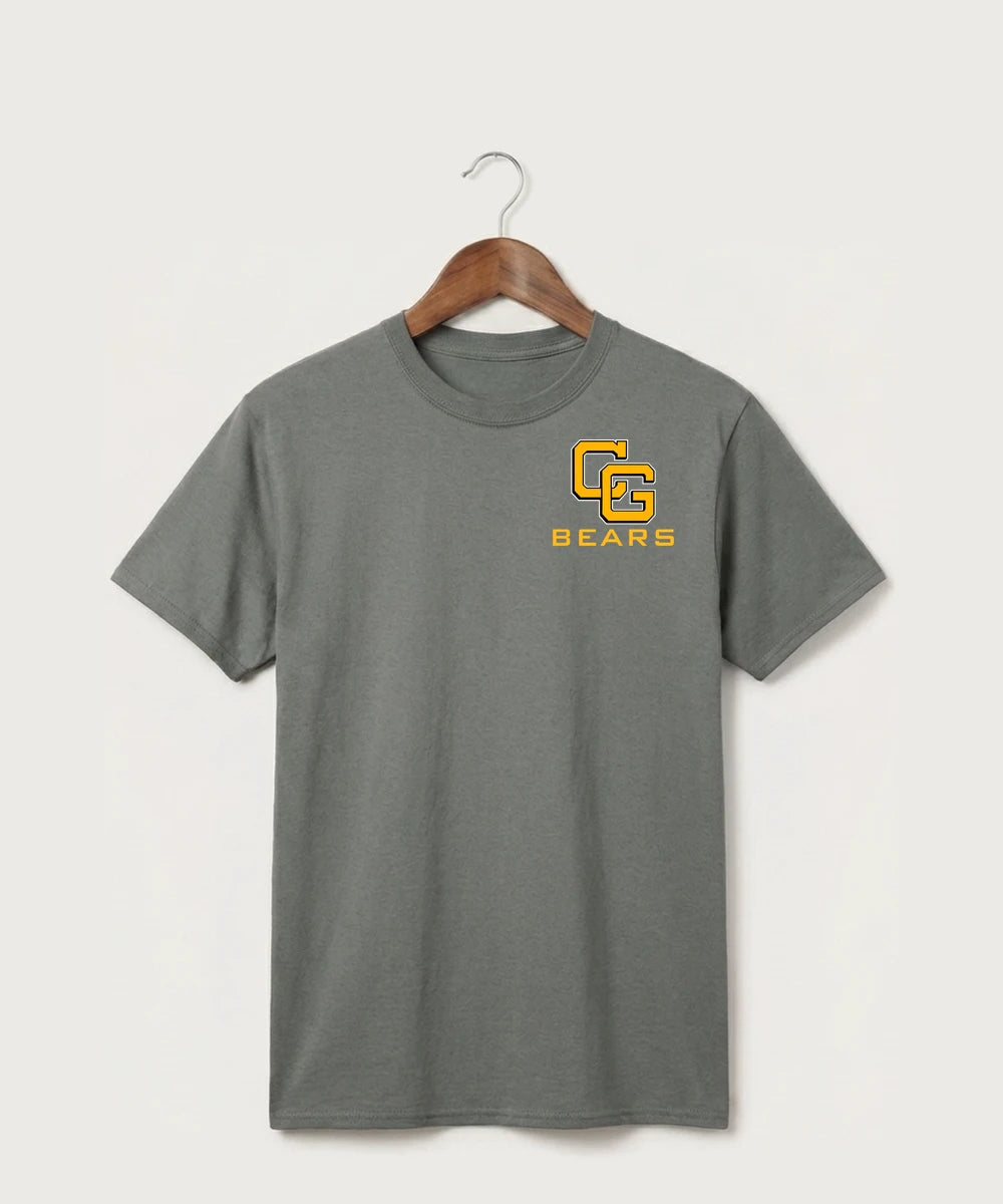 Clearbrook Gonvick High School Football (Boys) - Medium Grey Port & Co Core Cotton Tee. PC54