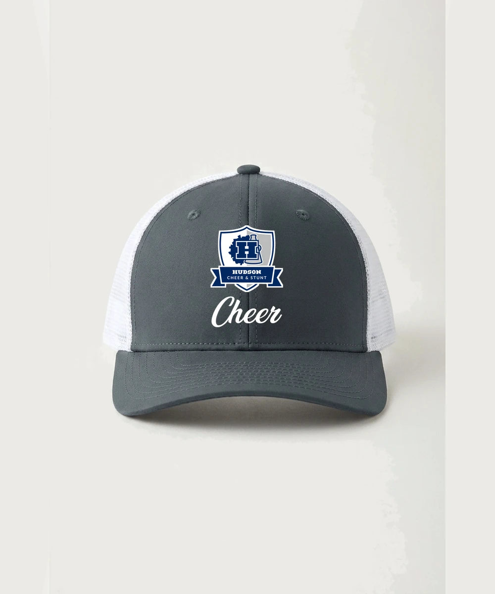 Hudson Cheer & Stunt - Iron Grey/ White Sport-Tek Club Trucker Cap STC46