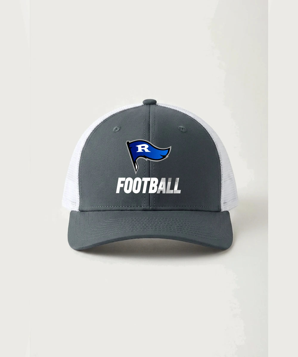 Red Lake County Central Football (Boys) - Iron Grey/ White Sport-Tek Club Trucker Cap STC46