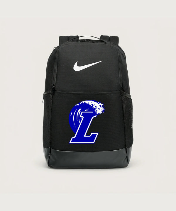 Lakeview High School Football (Boys) - Black Nike Brasilia Medium Backpack NKDH7709