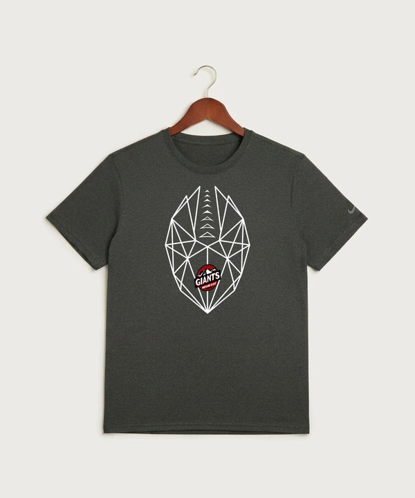 Mesabi East High School Football (Boys) - Dark Smoke Heather Nike Swoosh Sleeve rLegend Tee NKDX8730
