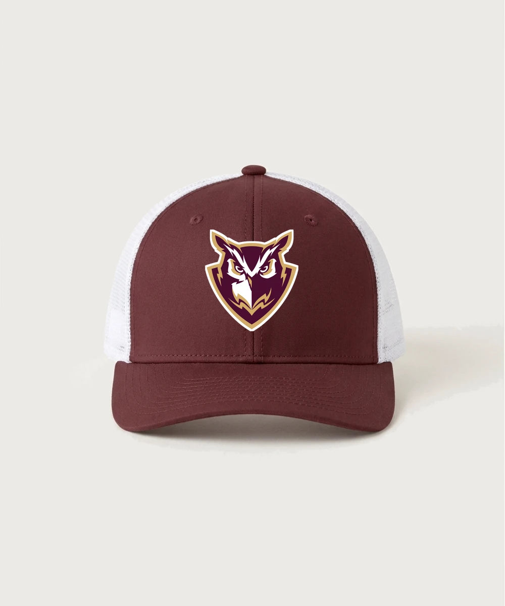 Hancock High School Football (Boys) - Maroon/ White Sport-Tek Club Trucker Cap STC46