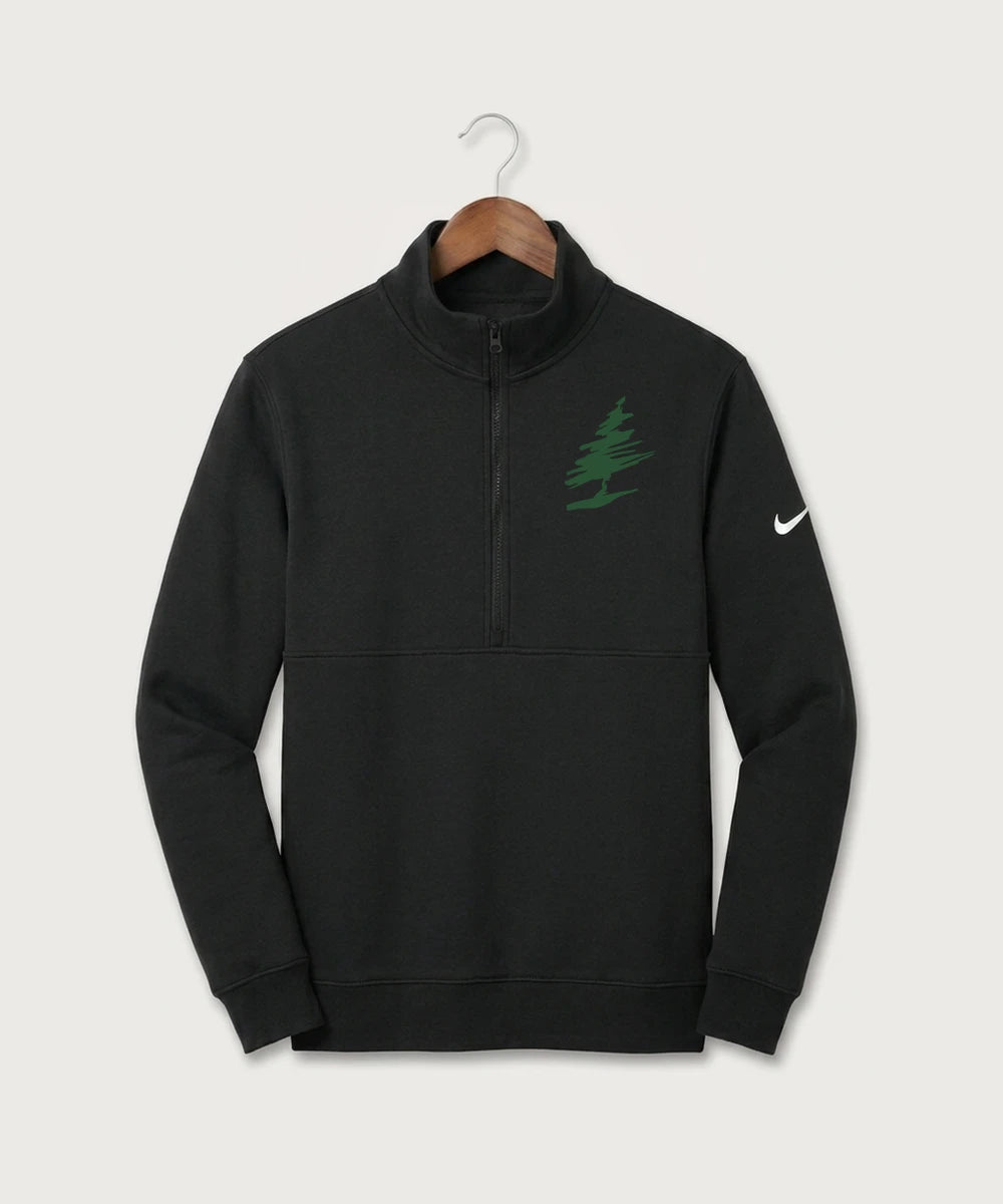 DC Everest High School Football - Black Nike Club Fleece Sleeve Swoosh 1/2-Zip NKDX6718