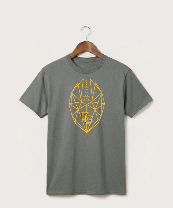 Clearbrook Gonvick High School Football (Boys) - Medium Grey Port & Co Core Cotton Tee. PC54